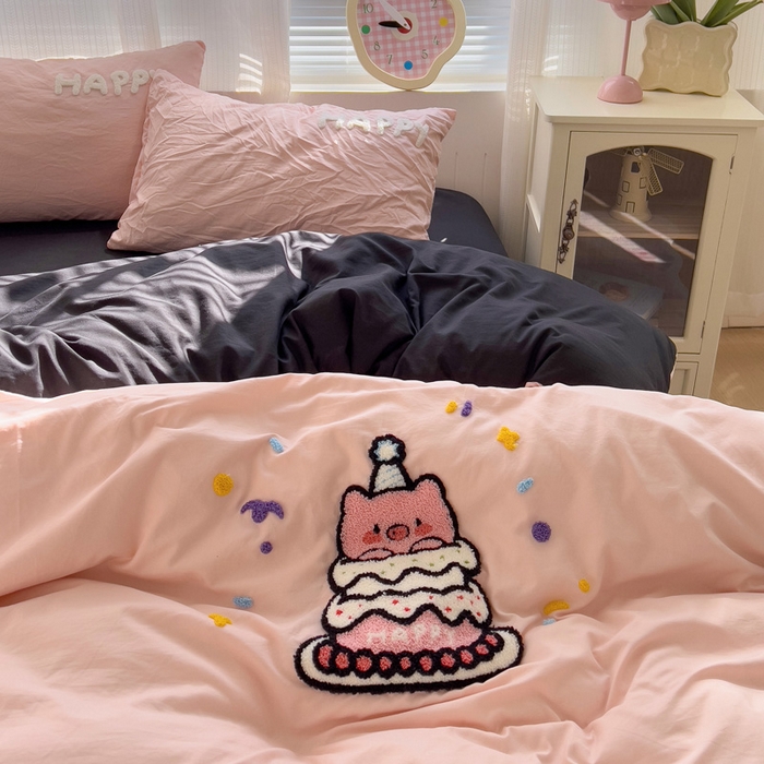 91家纺网 家纺一手货源 找家纺 （总）奈颜 2025新款高克重水洗棉毛巾绣爆款四件套