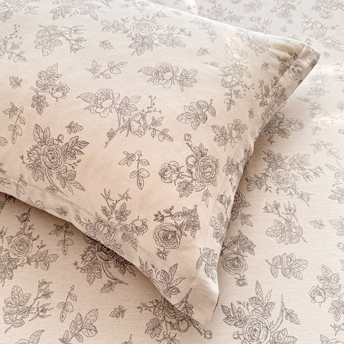 91家纺网 家纺一手货源 找家纺 绵庭家纺 2025新款12868全棉套件单品系列二单枕套 摩菲