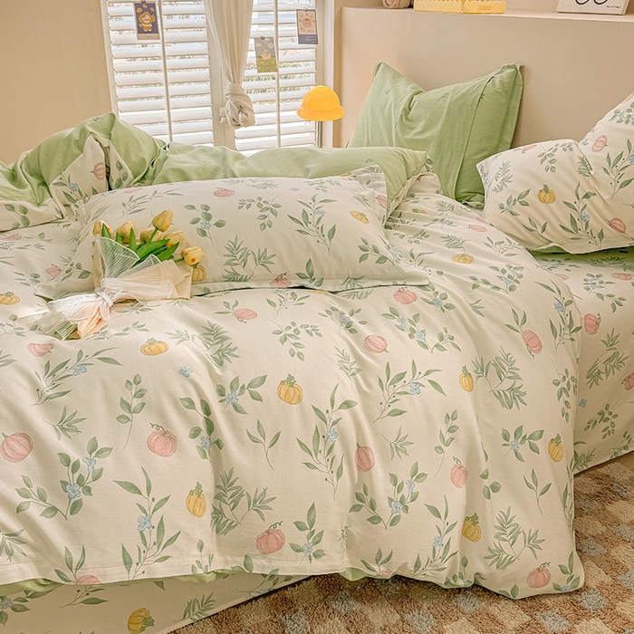 91家纺网 家纺一手货源 找家纺 绵庭家纺 2025新款12868全棉套件单品系列二四件套 轻婉花语