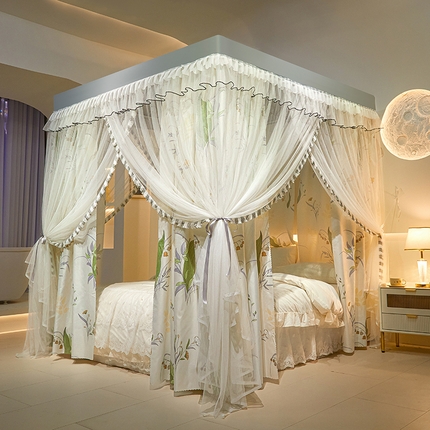 锦逸家居 2025新款四季款三开门落地床幔蚊帐 幻城-云儿坊