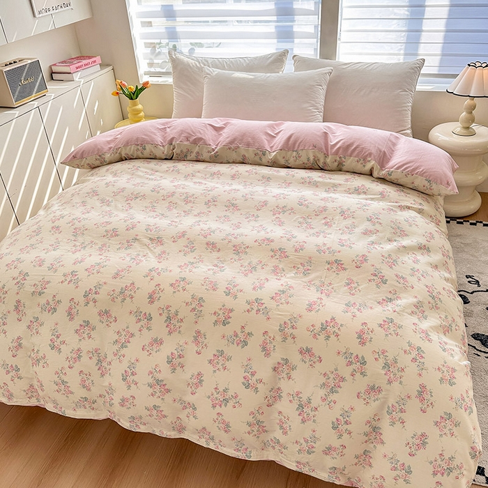 91家纺网 家纺一手货源 找家纺 绵庭家纺 2025新款12868全棉套件单品系列二四件套 若薇