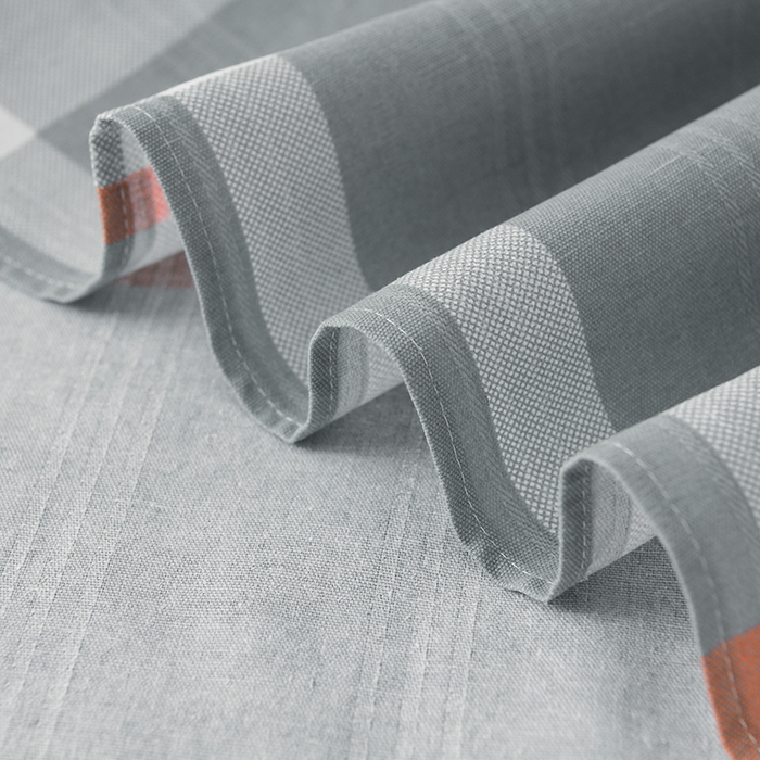 91家纺网 家纺一手货源 找家纺 润淳家居 2025新款老粗布三件套及单品 华锦格 灰