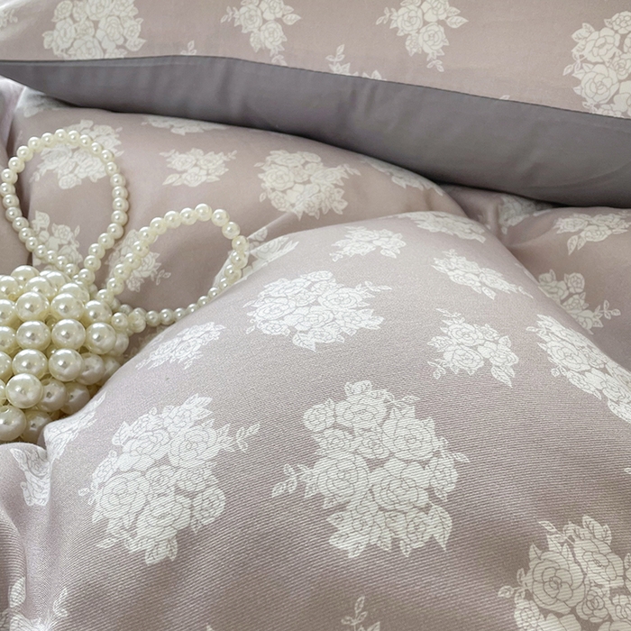 91家纺网 家纺一手货源 找家纺 汣沐生活 2025新款针织棉印花款四件套 时宜-灰