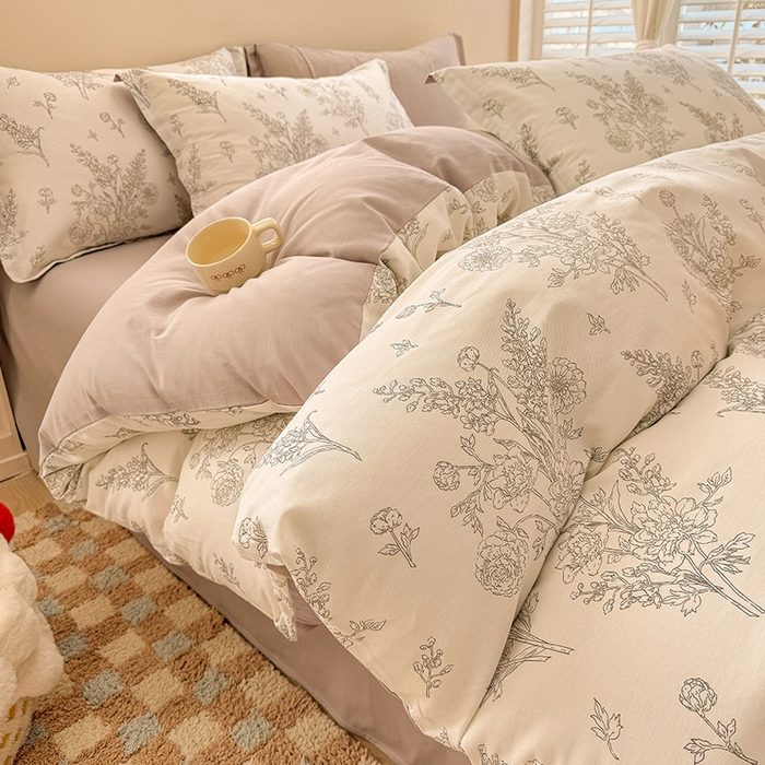 91家纺网 家纺一手货源 找家纺 绵庭家纺 2025新款12868全棉套件单品系列二四件套 苏夏觅影