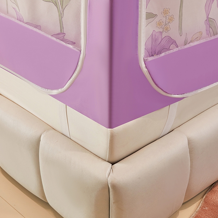 91家纺网 家纺一手货源 找家纺 锦逸家居 2025新款坐床式防摔遮光蚊帐 百年好合-不遮光