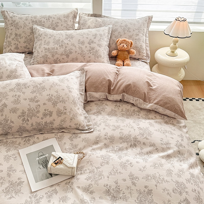 91家纺网 家纺一手货源 找家纺 绵庭家纺 2025新款12868全棉套件单品系列二四件套 摩菲