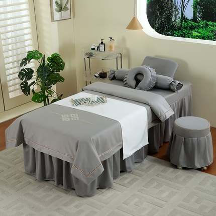 91家纺网 家纺一手货源 找家纺 千姿坊 2025新款床罩四件套-倾城 倾城-灰色