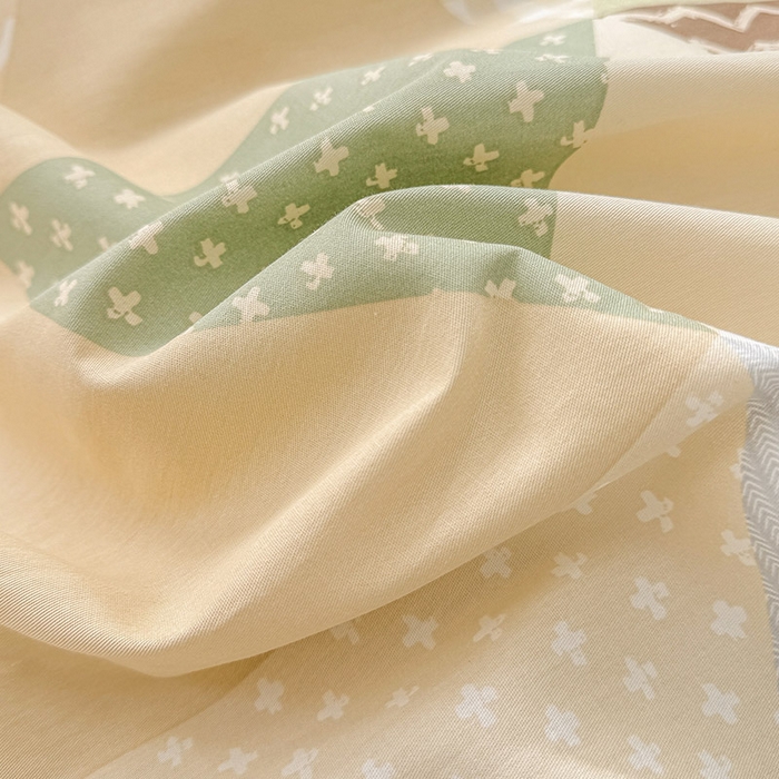 91家纺网 家纺一手货源 找家纺 绵庭家纺 2025新款12868全棉套件单品系列二单被套 云峰-绿