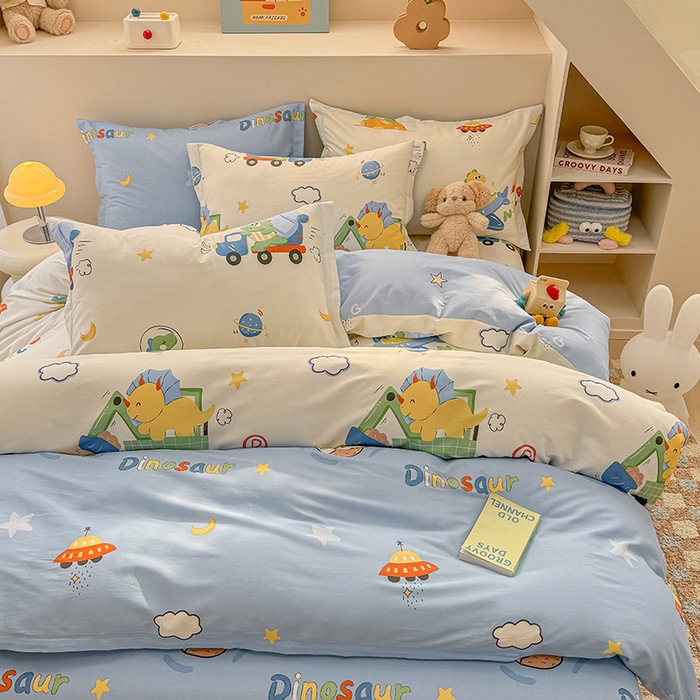 91家纺网 家纺一手货源 找家纺 绵庭家纺 2025新款12868全棉套件单品系列二四件套 太空旅行