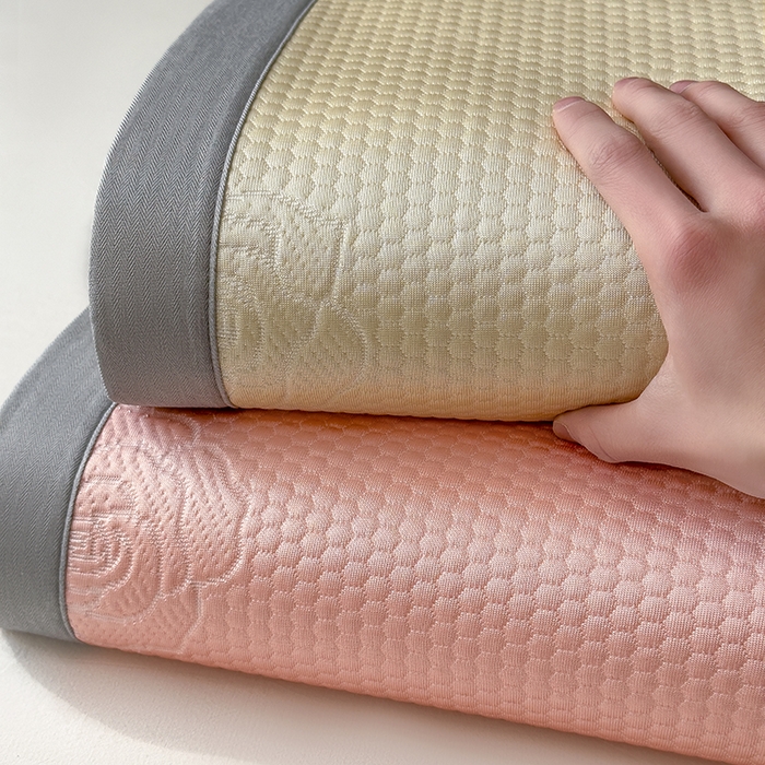 91家纺网 家纺一手货源 找家纺 欧邦 2025新款A类3D立体提花冰豆豆凉席 组合图