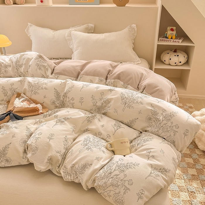 91家纺网 家纺一手货源 找家纺 绵庭家纺 2025新款12868全棉套件单品系列二单被套 苏夏觅影