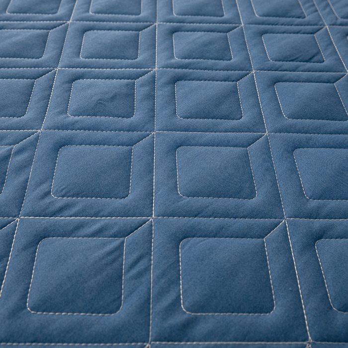 91家纺网 家纺一手货源 找家纺 云玲时尚 2025新款三防磨毛防水夹棉单人枕套 牛仔蓝