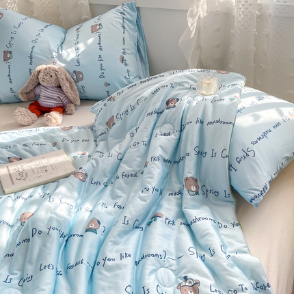 91家纺网 家纺一手货源 找家纺 （总）恋之巢家纺 2025新款四季款可水洗凉感针织夏被大豆夏凉被空调被可机洗薄被子被芯直播外贸专供大豆被夏被