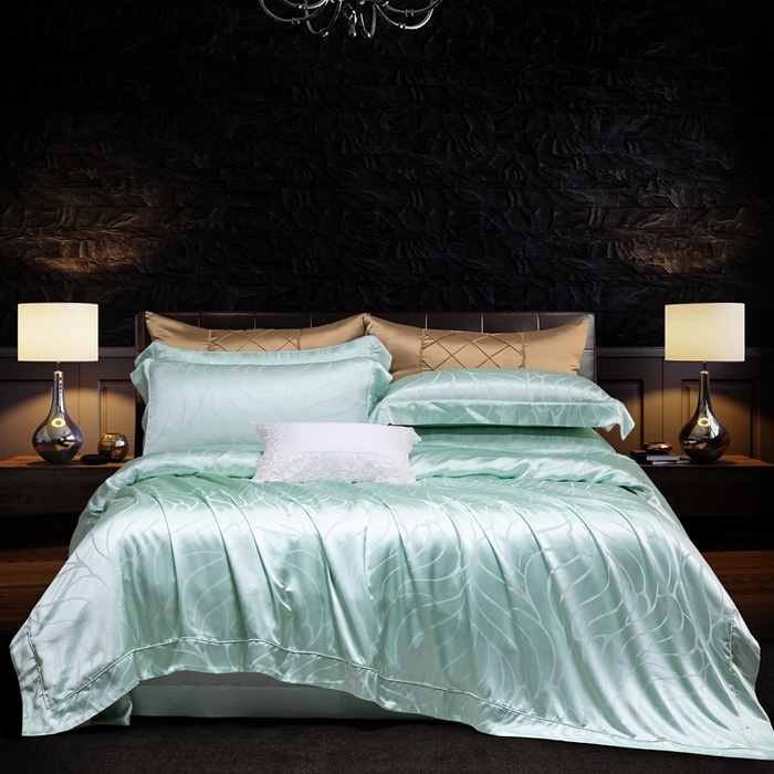 91家纺网 家纺一手货源 找家纺 晋瑞 红顶鹅绒馆 2025真丝天丝大提花四件套 罗布泊