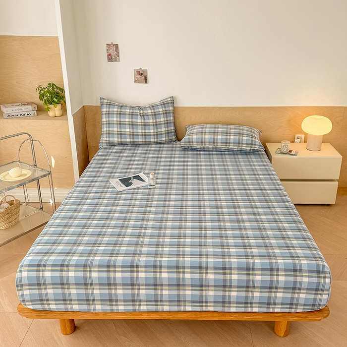 91家纺网 家纺一手货源 找家纺 （总）晓时候 2025新款100%全棉色织水洗棉床笠全棉床笠纯棉床笠