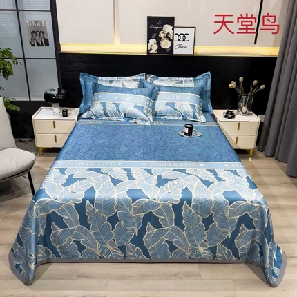 91家纺网 家纺一手货源 找家纺 （总）许林 2025新款冰丝凉席床单款凉席三件套