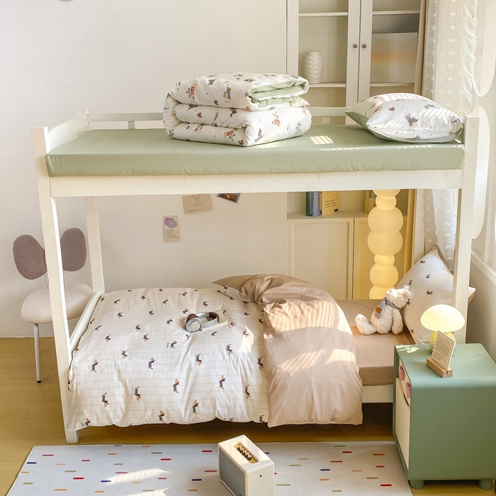 91家纺网 家纺一手货源 找家纺 宅部落 2025新款全棉三件套纯棉学生宿舍上下铺六件套 腊肠狗