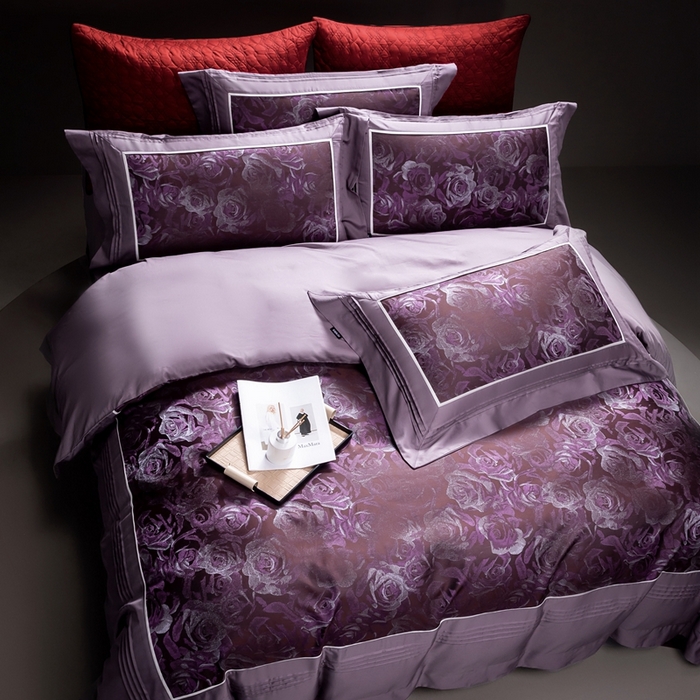 91家纺网 家纺一手货源 找家纺 品家居 A版色织提花长绒棉四件套-圣西斯 魅影