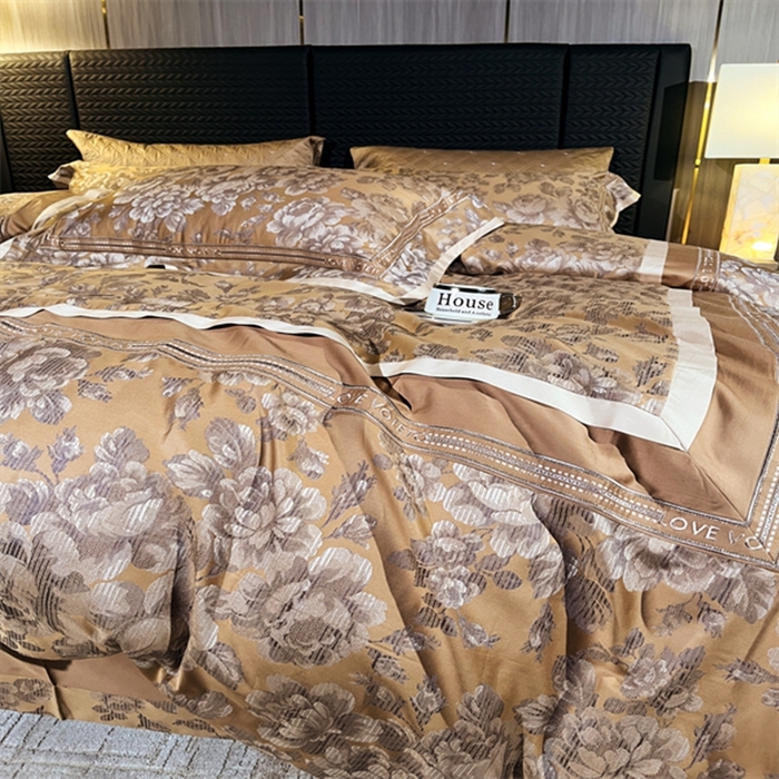 91家纺网 家纺一手货源 找家纺 （总）品家居 A版色织提花长绒棉四件套-芮妮