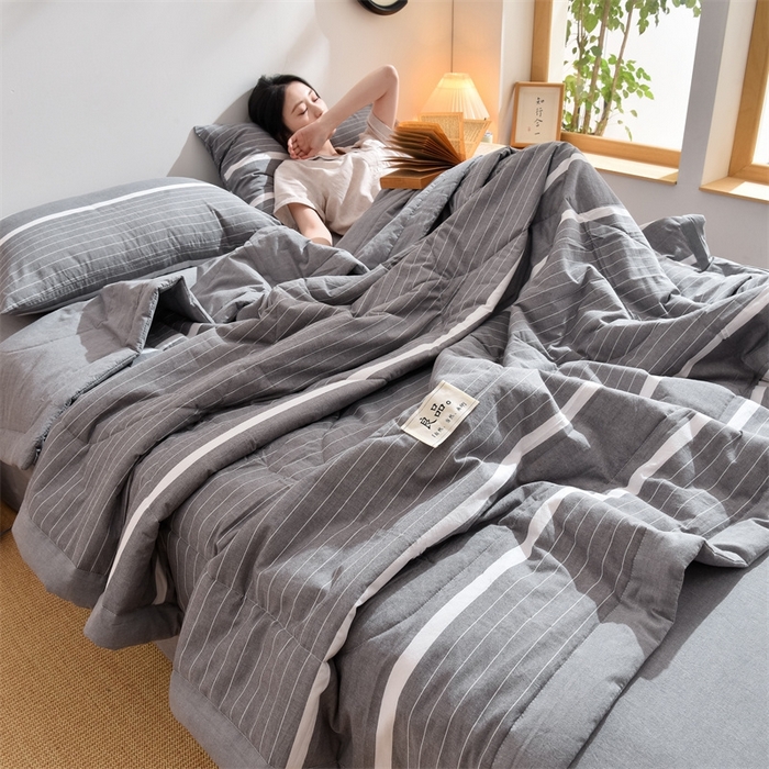 91家纺网 家纺一手货源 找家纺 凡心2025新款包检测假一罚十 百分百棉花填充 夏凉被空调被可机洗直播可过质检 宽双线冷灰