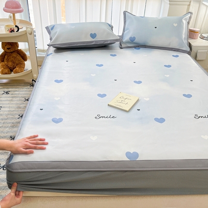 川悦生活2025新款小清新床笠600D立体宽边冰丝席床笠款 床笠心梦