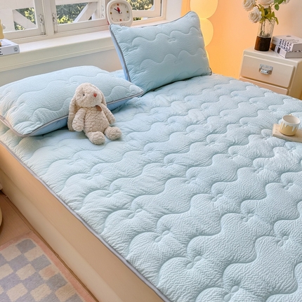 91家纺网 家纺一手货源 找家纺 （总）麒东 2025新款春夏泡泡纱夹棉床垫