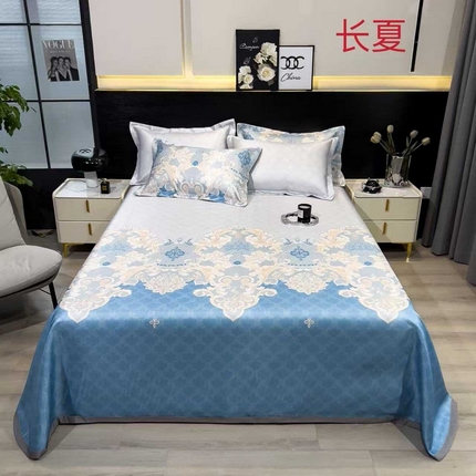 91家纺网 家纺一手货源 找家纺 （总）许林 2025新款冰丝凉席床单款凉席三件套