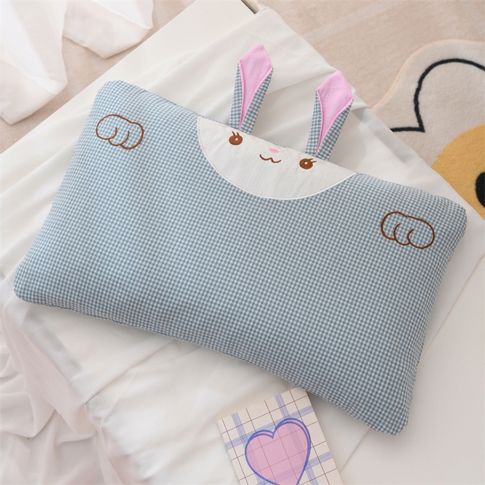 91家纺网 家纺一手货源 找家纺 （总）2025新款荞麦枕卡通水洗棉全棉小兔兔儿童学生枕芯枕头