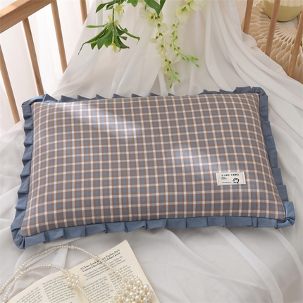 91家纺网 家纺一手货源 找家纺 （总）芯洲 2025新款荞麦枕ins风田园韩版格子花边枕头枕芯