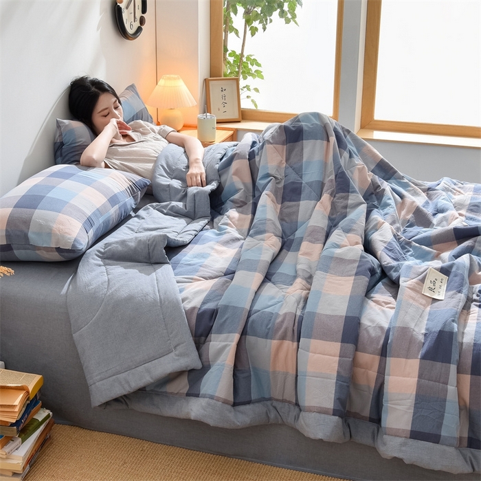 91家纺网 家纺一手货源 找家纺 凡心2025新款包检测假一罚十 百分百棉花填充 夏凉被空调被可机洗直播可过质检 海蓝格