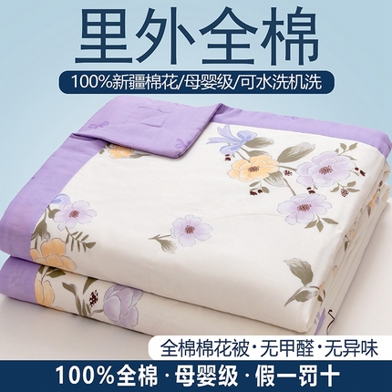 91家纺网 家纺一手货源 找家纺 （总）尊妙被业 2025新款全棉夏被里外纯棉新疆棉花被夏凉被空调被
