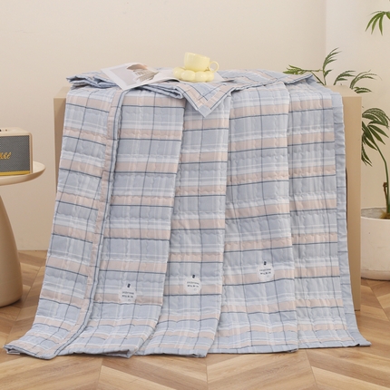 被多多被业 2025新款亲肤绒多针绗绣工艺夏被空调被 一笔栀子白