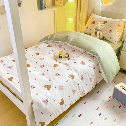 91家纺网 家纺一手货源 找家纺 （总）宅部落 2025新款全棉三件套纯棉学生宿舍上下铺六件套