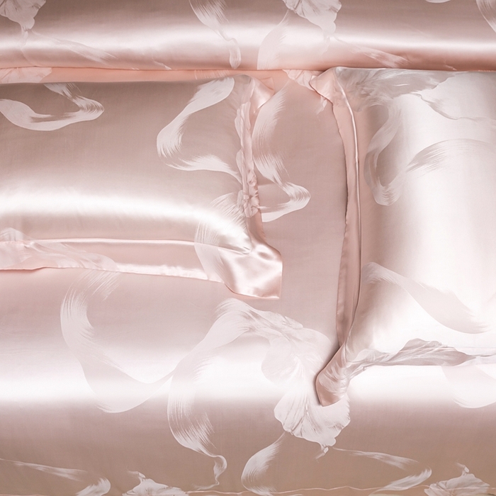 91家纺网 家纺一手货源 找家纺 晋瑞 红顶鹅绒馆 2025真丝天丝大提花四件套 芙蓉佳人