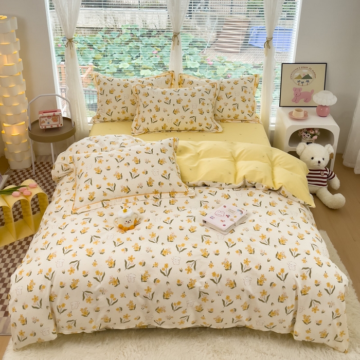 91家纺网 家纺一手货源 找家纺 铭博家纺 2025新款直播热款全棉吊边一字绣工艺款13070印花全棉单床单 花园兔