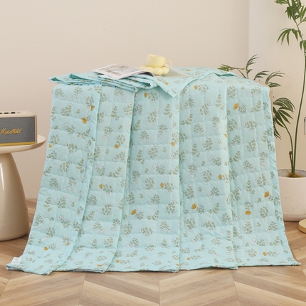 被多多被业 2025新款亲肤绒多针绗绣工艺夏被空调被 花园