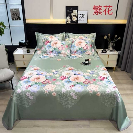91家纺网 家纺一手货源 找家纺 （总）许林 2025新款冰丝凉席床单款凉席三件套