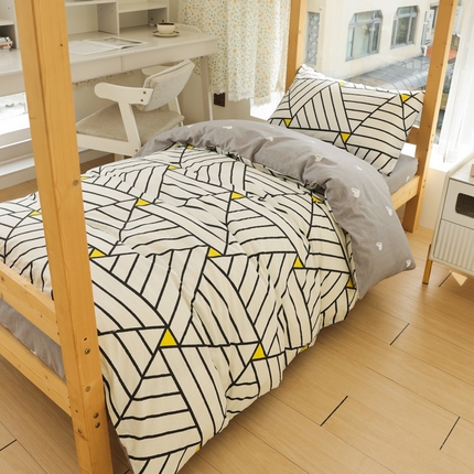 91家纺网 家纺一手货源 找家纺 （总）宅部落 2025新款全棉三件套纯棉学生宿舍上下铺六件套