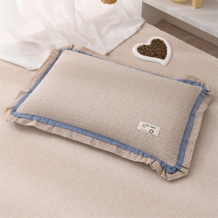 91家纺网 家纺一手货源 找家纺 （总）芯洲 2025新款荞麦枕ins风韩版田园花边荞麦枕护颈枕芯