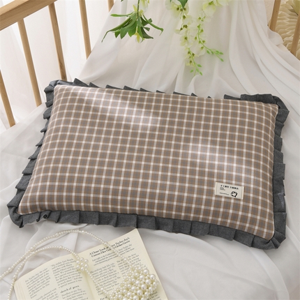 91家纺网 家纺一手货源 找家纺 （总）芯洲 2025新款荞麦枕ins风田园韩版格子花边枕头枕芯