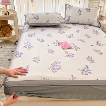 91家纺网 家纺一手货源 找家纺 （总）川悦生活2025新款小清新床笠600D立体宽边冰丝席床笠款