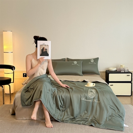 91家纺网 家纺一手货源 找家纺 （总）无界2025新款水洗真丝夏被以爱之名