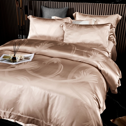 91家纺网 家纺一手货源 找家纺 （总）晋瑞 红顶鹅绒馆 2025真丝天丝大提花四件套