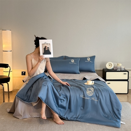 91家纺网 家纺一手货源 找家纺 （总）无界2025新款水洗真丝夏被以爱之名