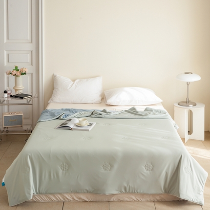 91家纺网 家纺一手货源 找家纺 （总）法芙娜家纺  2025新品雪花冰皮被170克锦纶氨纶空调被夏被