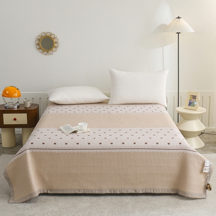 91家纺网 家纺一手货源 找家纺 （总）源舜 2025新款皱皱纱拼接款单床盖床单