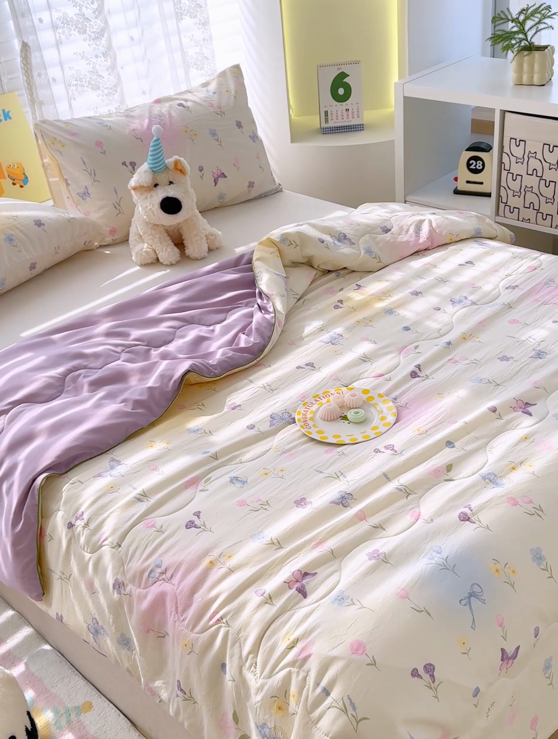 91家纺网 家纺一手货源 找家纺 弗苓家纺 2025新款A类皱皱纱印花夏被 南风轻拂