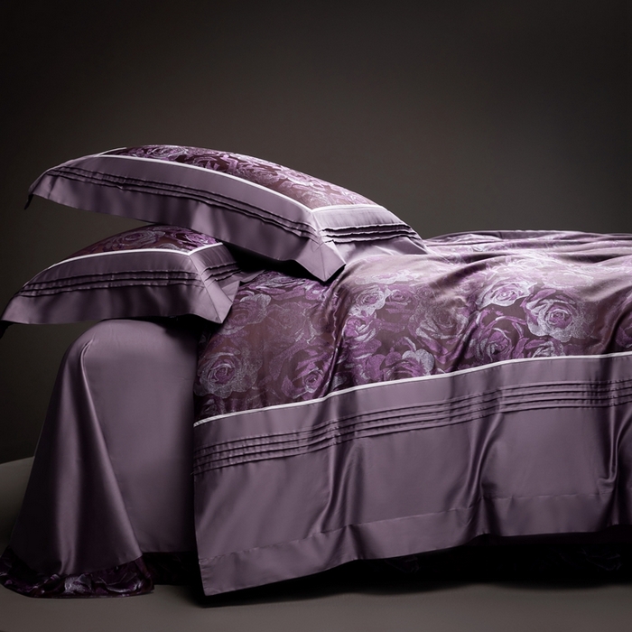 91家纺网 家纺一手货源 找家纺 品家居 A版色织提花长绒棉四件套-圣西斯 魅影