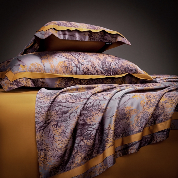 91家纺网 家纺一手货源 找家纺 品家居 A版色织提花长绒棉四件套-圣西斯 莱尔