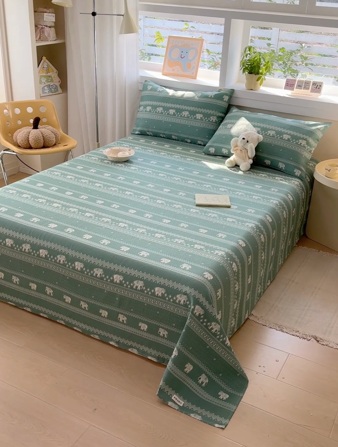 91家纺网 家纺一手货源 找家纺 博弈家纺   2025新款亲肤舒适原棉老粗布床单凉席三件套系列 异域风情